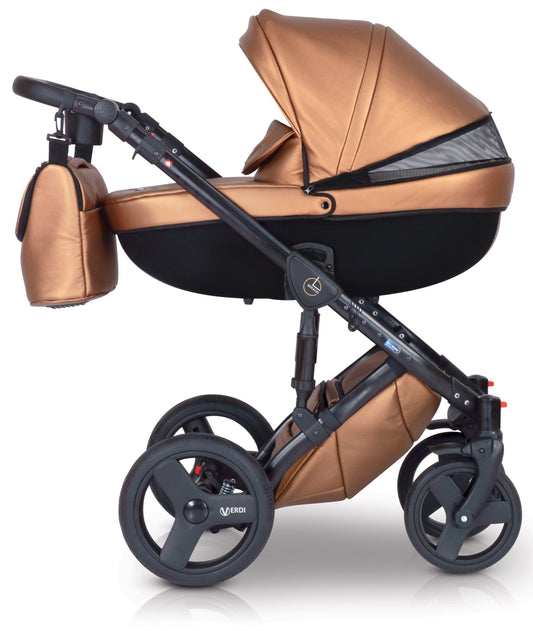 3 in 1 Pushchair in gold | carrycot for newborn baby