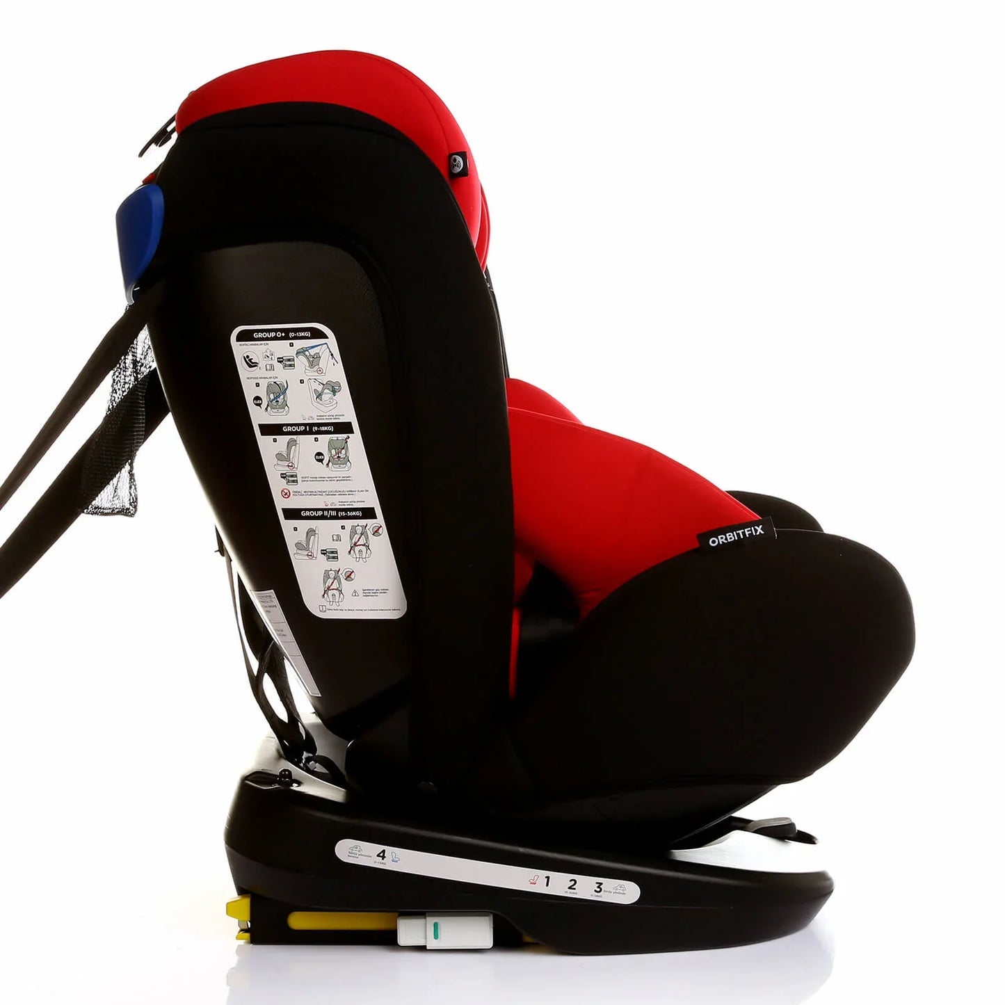 baby plus Orbitfix Group 0+/1/2/3 (Birt to 12 Years) Car Seat - Black Red
