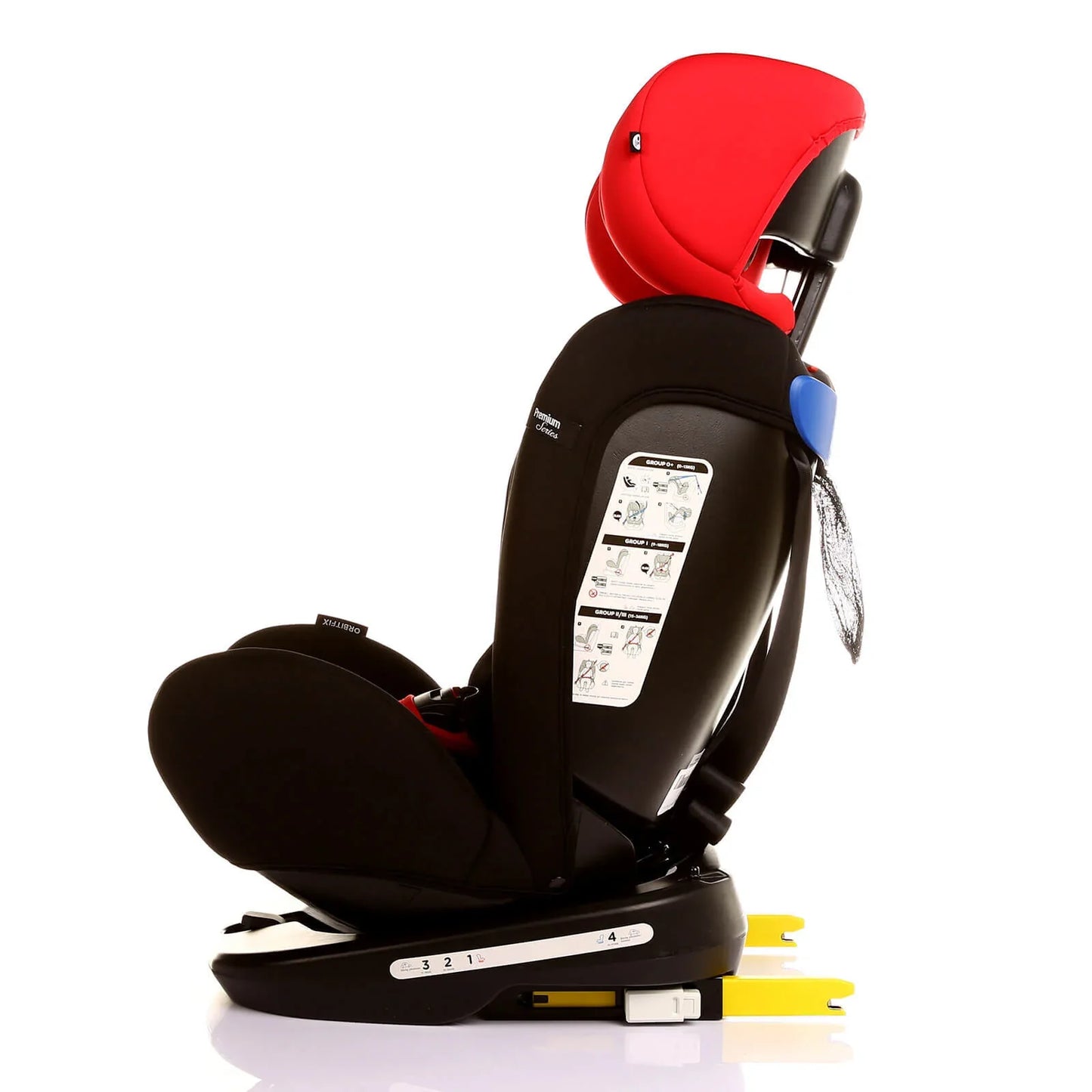 baby plus Orbitfix Group 0+/1/2/3 (Birt to 12 Years) Car Seat - Black Red