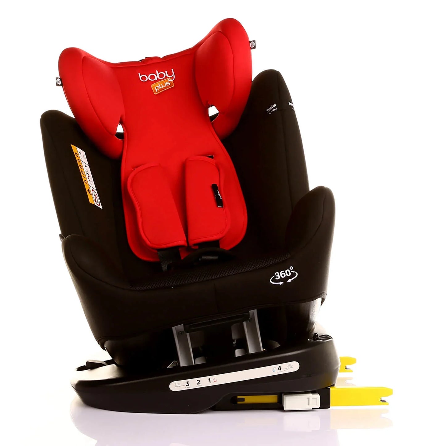 baby plus Orbitfix Group 0+/1/2/3 (Birt to 12 Years) Car Seat - Black Red