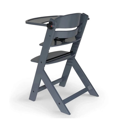 Kinderkraft Enock Wooden Highchair - Full Grey