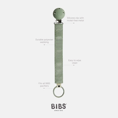 BIBS Soother Clip Ribbon - Sage
