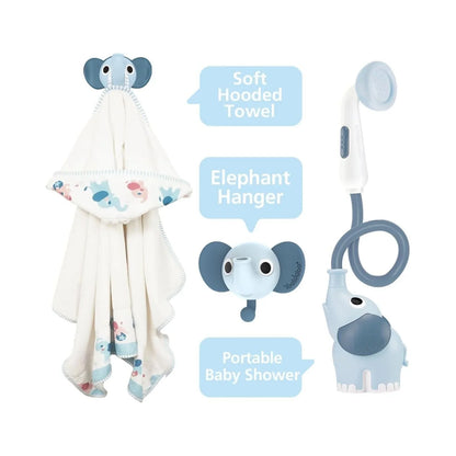 Yookidoo Baby Shower Gift Set Elephant - Cloudy Blue