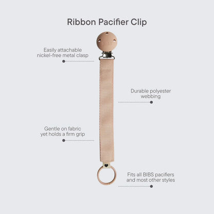 BIBS Soother Clip Ribbon - Blush