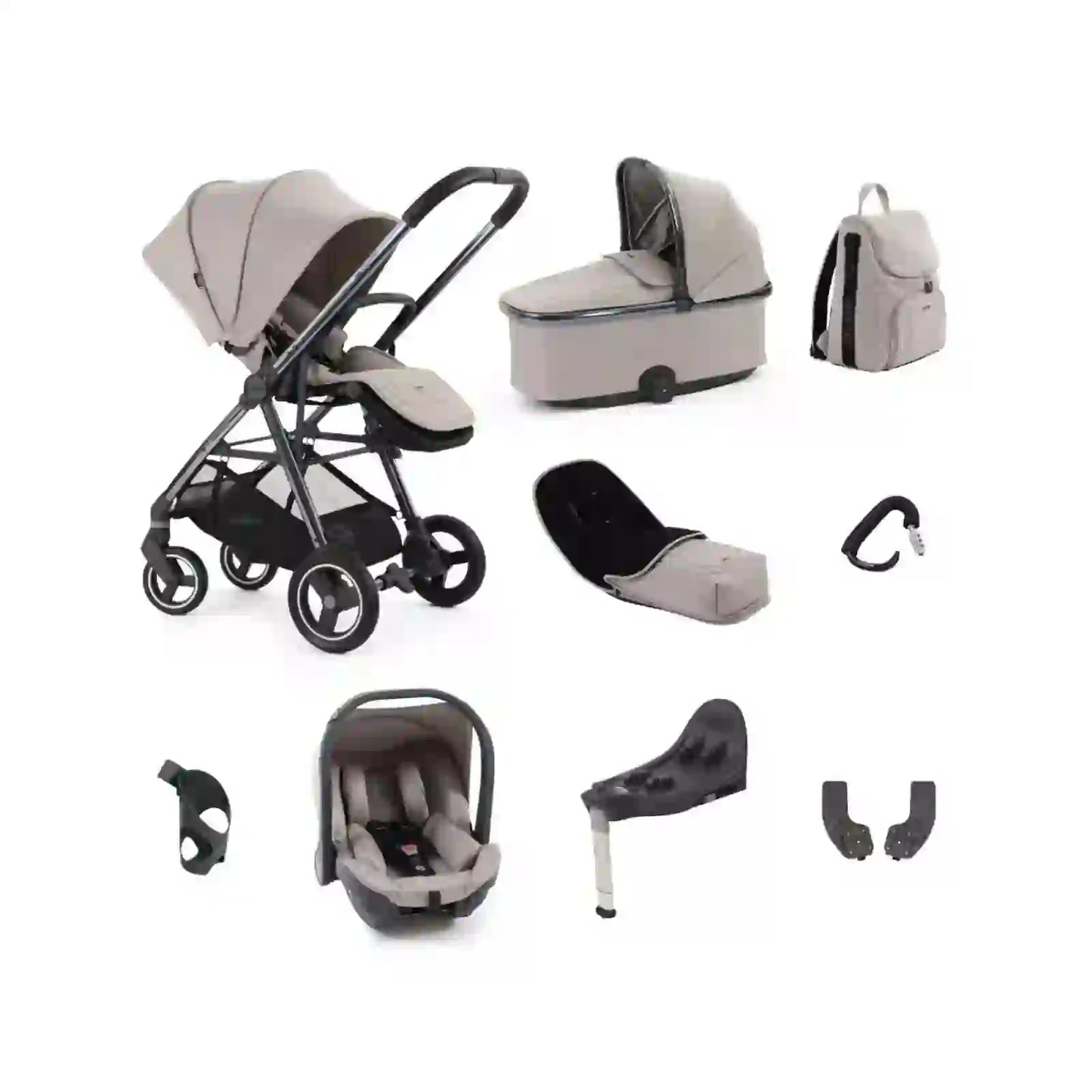 Oyster Gravity+ Stroller 9 pcs Bundle - Stone