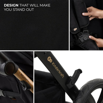 Close up of premium eco-leather handle and brake system