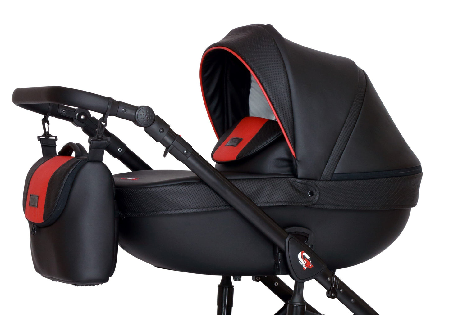 3 in 1 Pushchair in black and red | carrycot for newborn baby